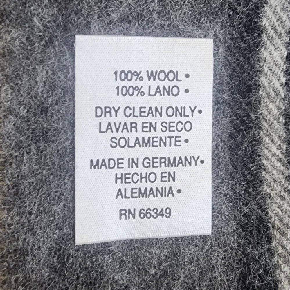 New Plaid Gray and Red‎ Scarf, Wool, 53